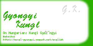 gyongyi kungl business card